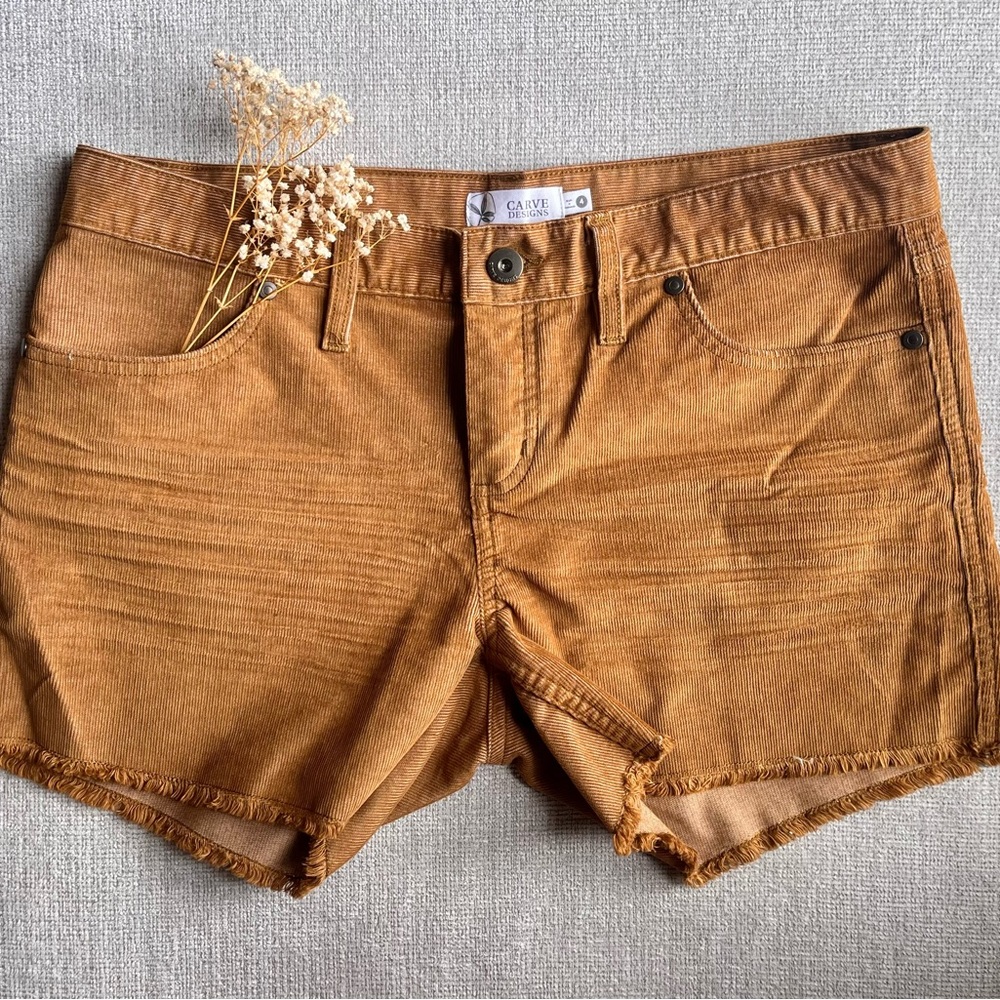 Carve Designs Oahu Short, Brown, 4inch, size 4, corduroy
